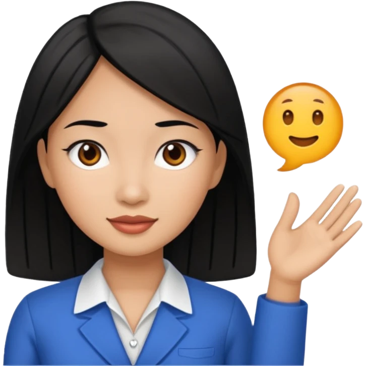 Female Filipino Virtual Assistant with Black Hair emoji