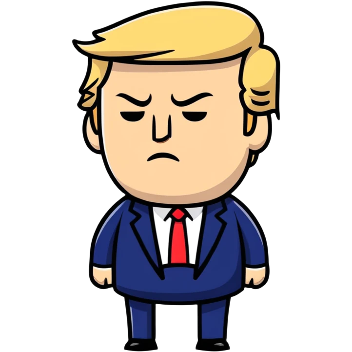 Donald Trump silhouette with black background emoji