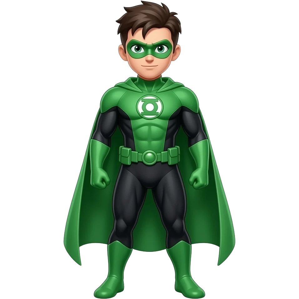 Anime superhero suite all green and black si emoji