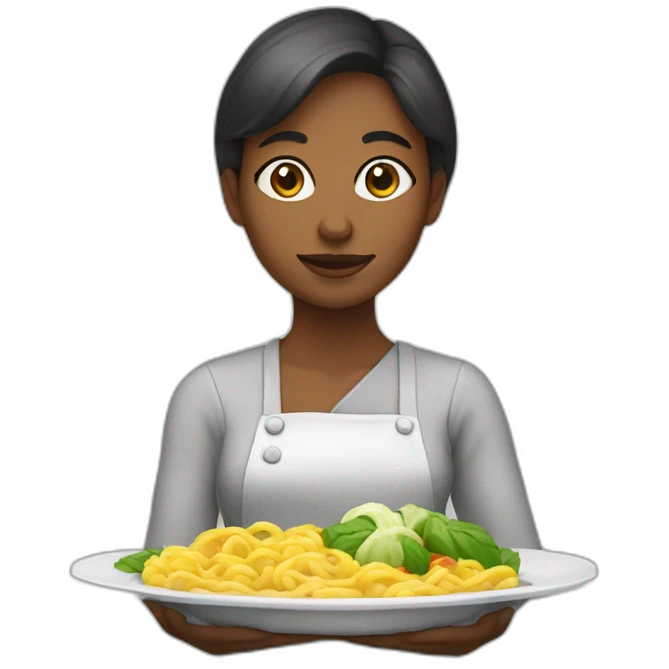 Femme qui lave une assiette emoji