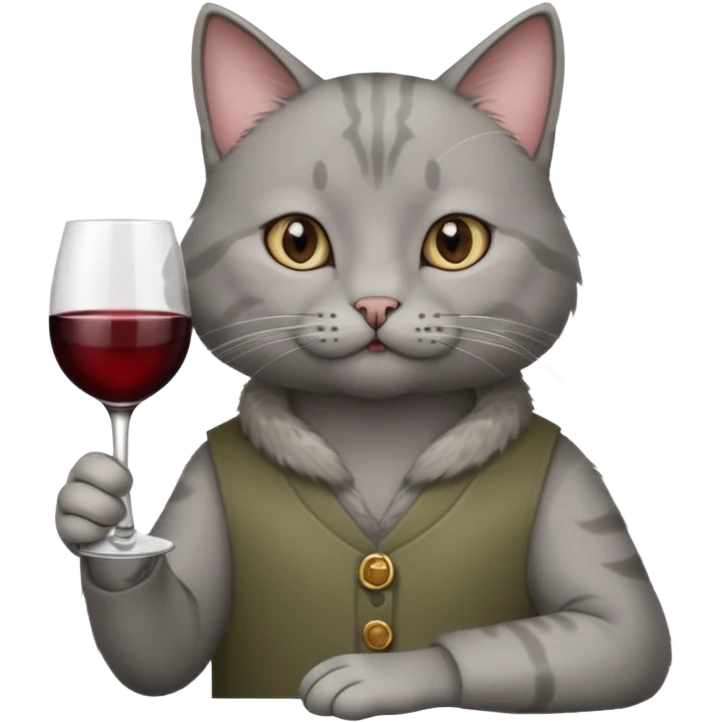 gray Cats On A Couch With Wine emoji