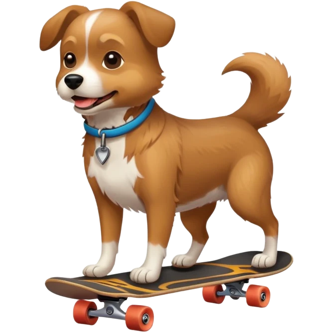 Dog on skateboard emoji