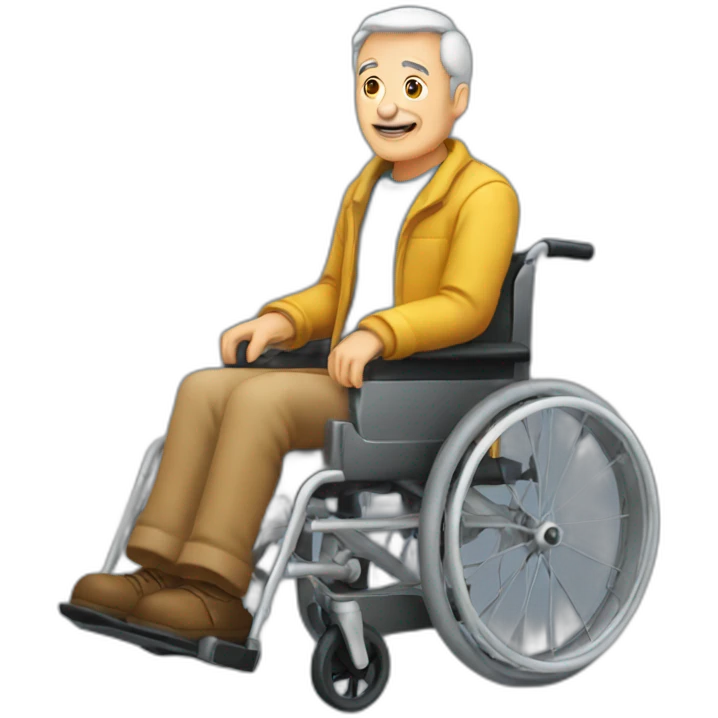 old-wheelchair-driver-without-legs emoji
