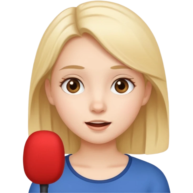 A cute girl speaking English  emoji