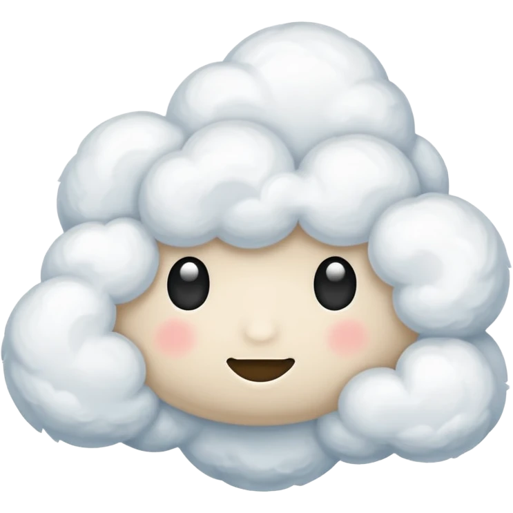 white cloud - like thinking sign emoji
