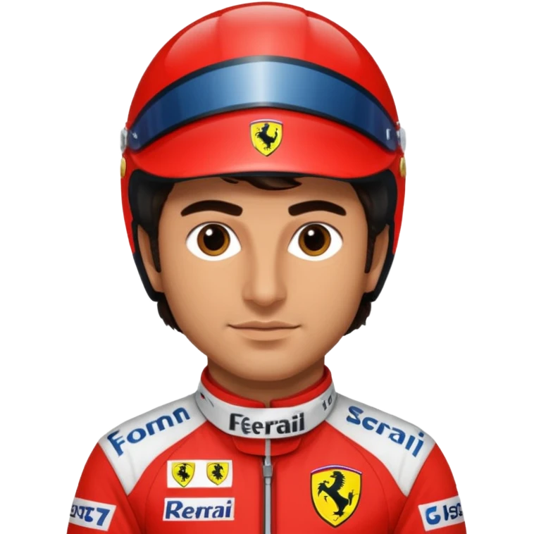 carlos sainz ferrari. make him look exactly like carlos emoji