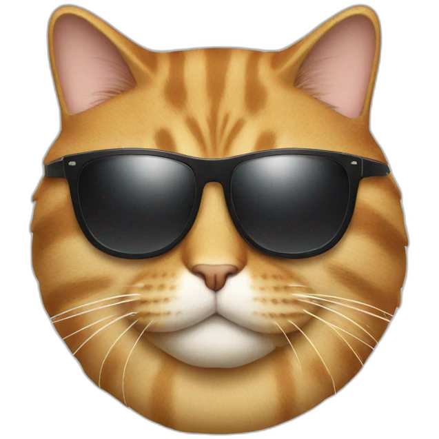 fat cat with sunglass emoji
