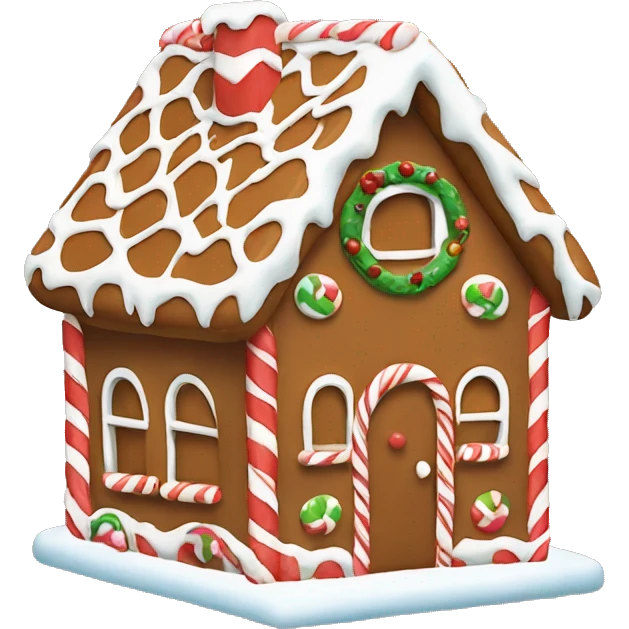 christmas gingerbread house emoji