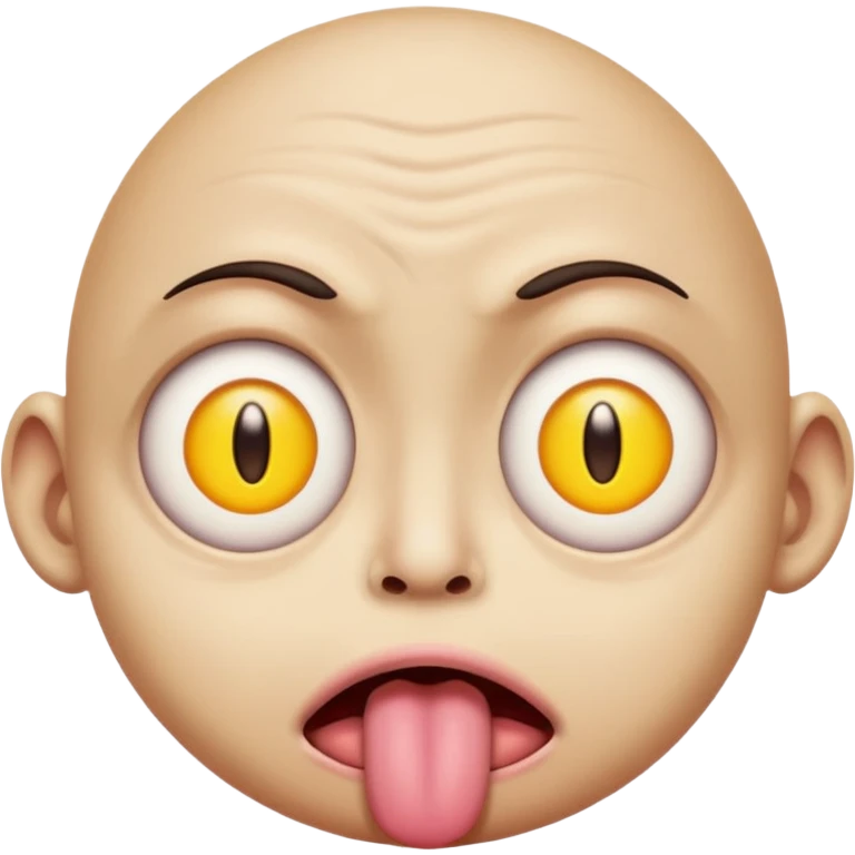 ugly pleading with eyes yellow emoticon🥺👀 emoji with tongue out emoji
