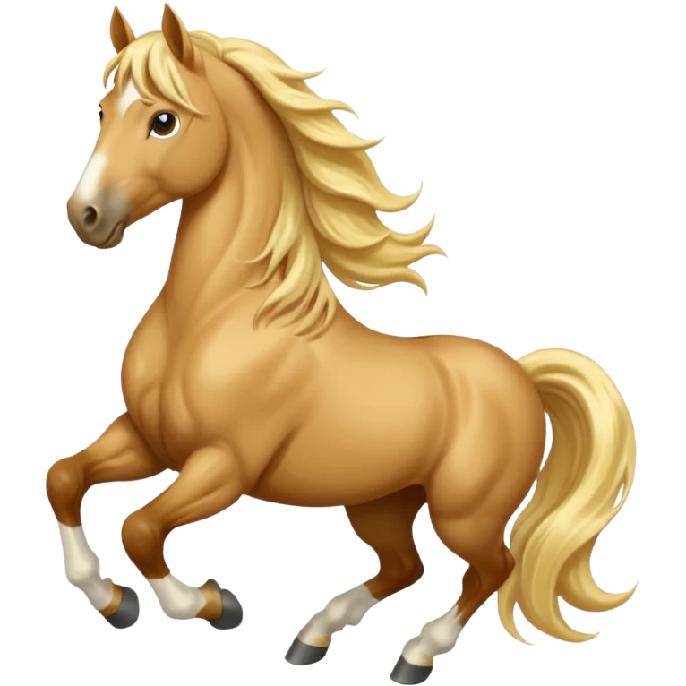 horse with long blonde hair emoji