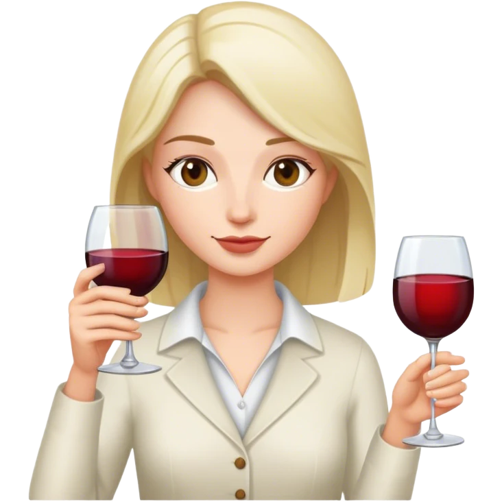 person with glass of wine  emoji