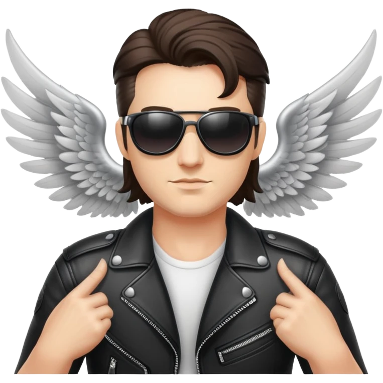 Biker with wings wearing sunglasses  emoji