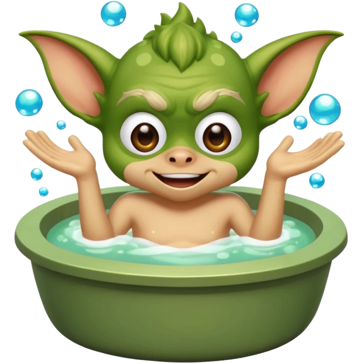 Gremlin at the spa emoji