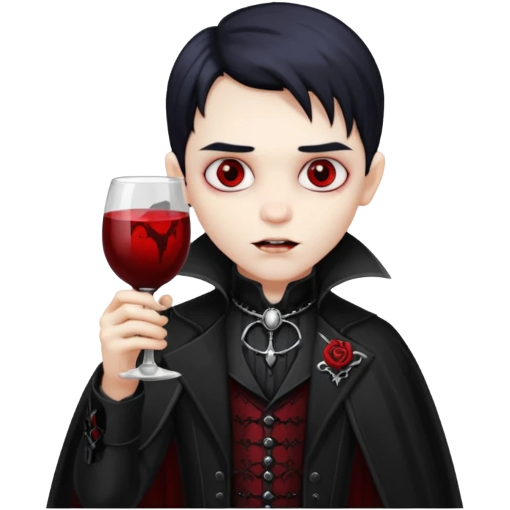 vampire kids with glass emoji