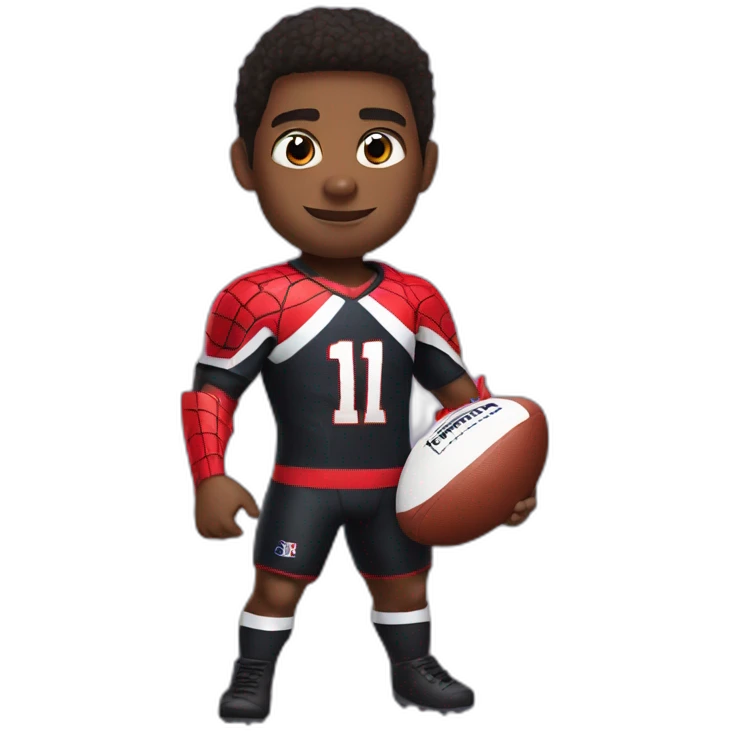Miles morales playing rugby emoji