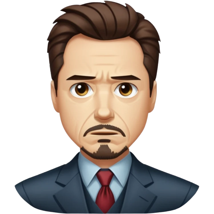unhappy tony stark emoji