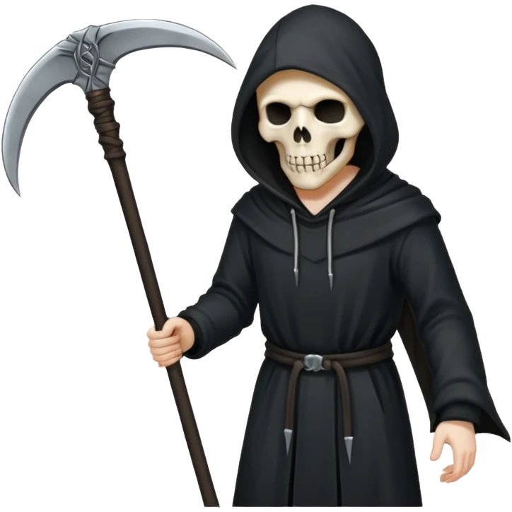 grim reaper blacked out holdin scythe emoji