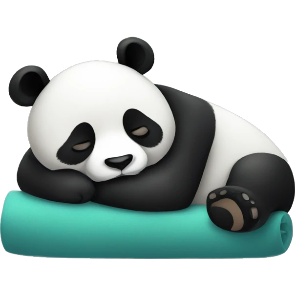 Panda sleeping thinking of his girlfriend in derams emoji