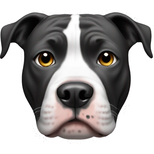 pitbull black and white emoji