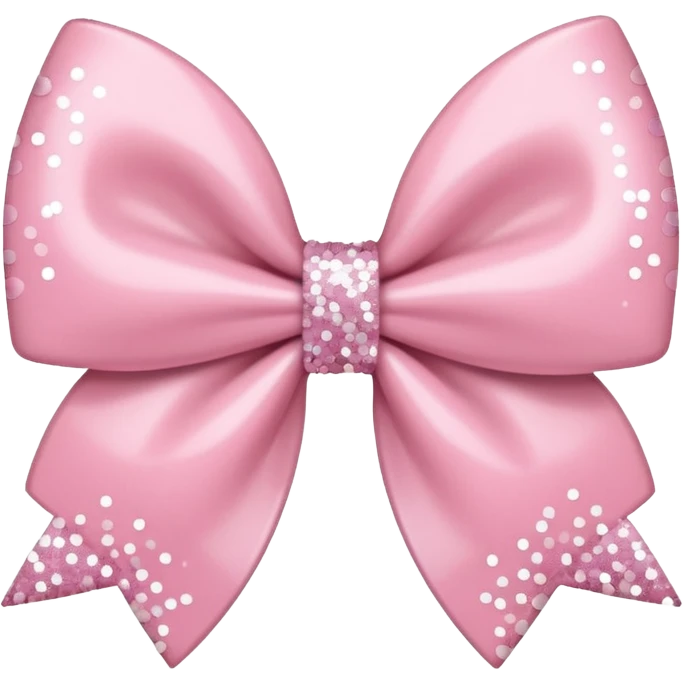 super pale pink bow confetti but the paper confetti are the pale pink bows all spread out with white tiny glitter emoji