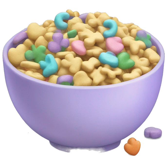 Pastel bowl full of Lucky charms  emoji