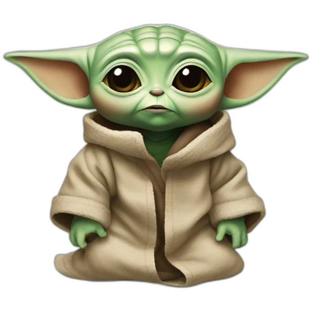 Baby Yoda qui se fait pinner emoji
