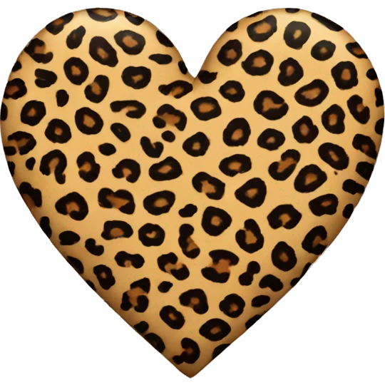 Heart with leopard print emoji