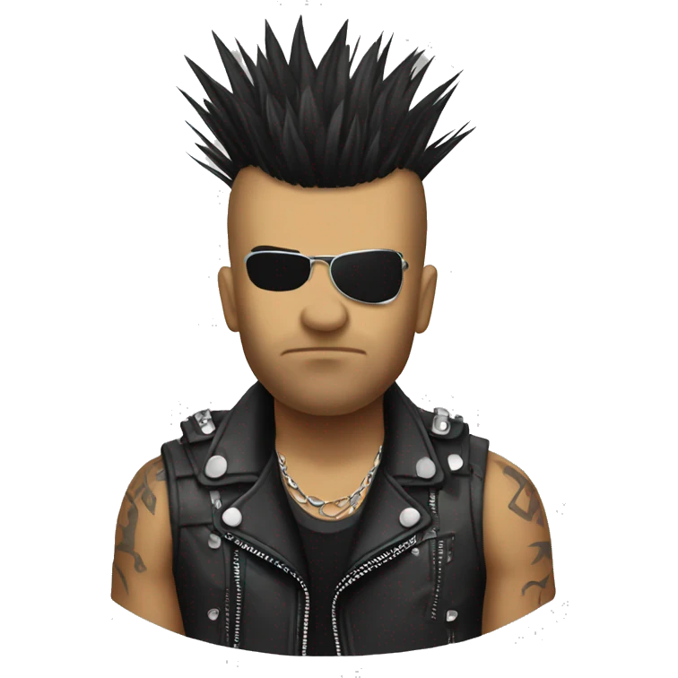 Punk with a mohawk emoji