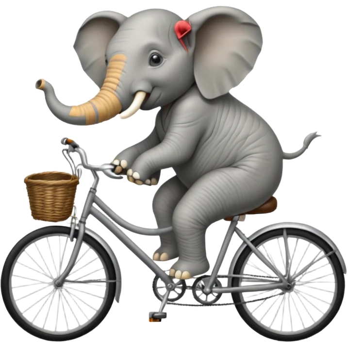 un éléphant à vélo emoji
