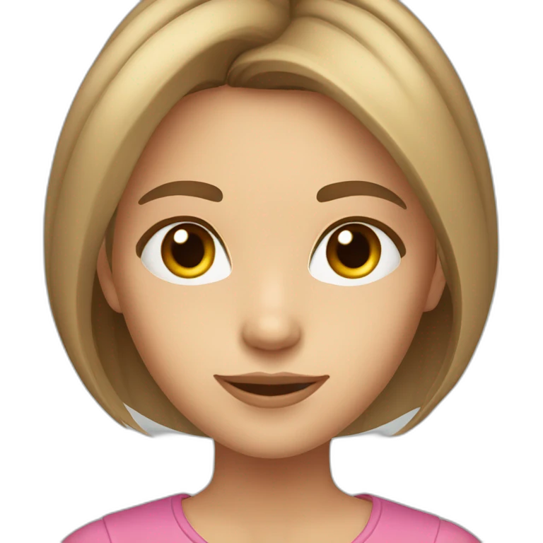 girl 10 years with long light brown hair and grey eyes emoji