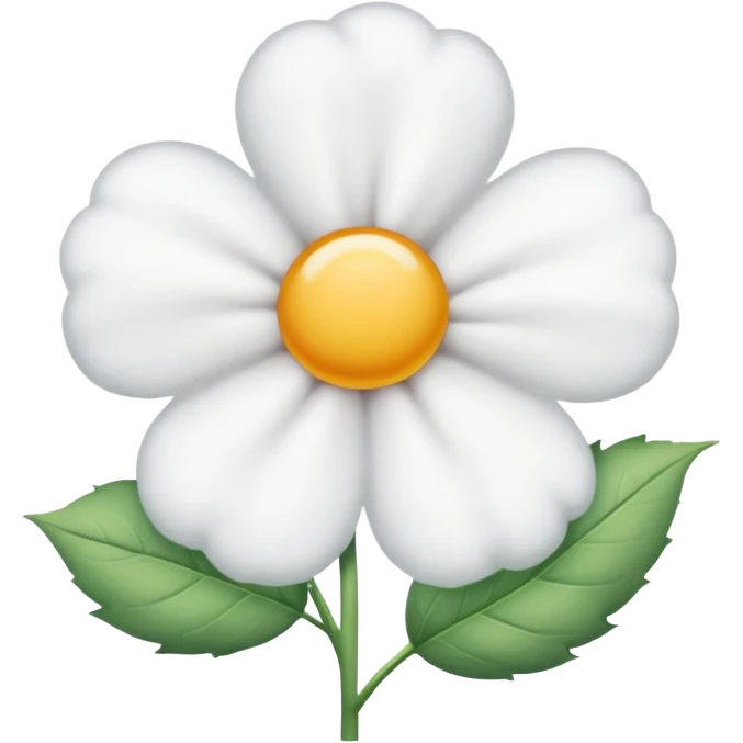 A flower of cotton emoji