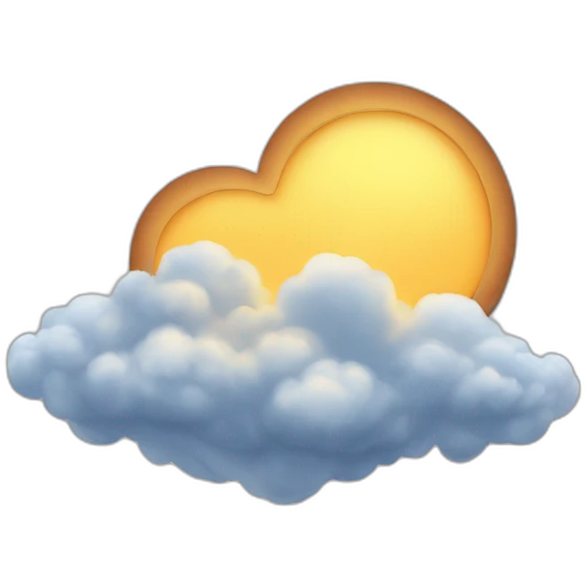 Clouds hearth emoji