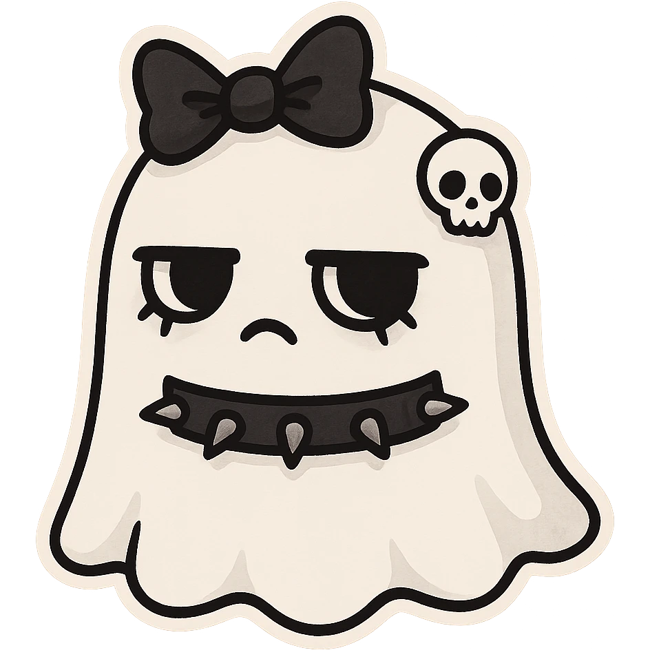 Goth white object emoji