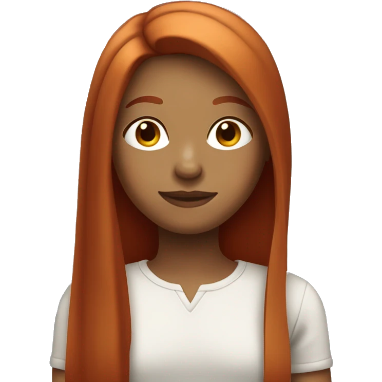 red-haired girl with straight long hair emoji