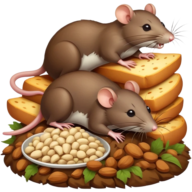 Ratas comiendo emoji