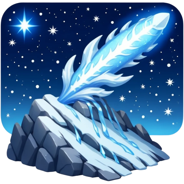Comet – Icy rock with glowing blue-white tail emoji