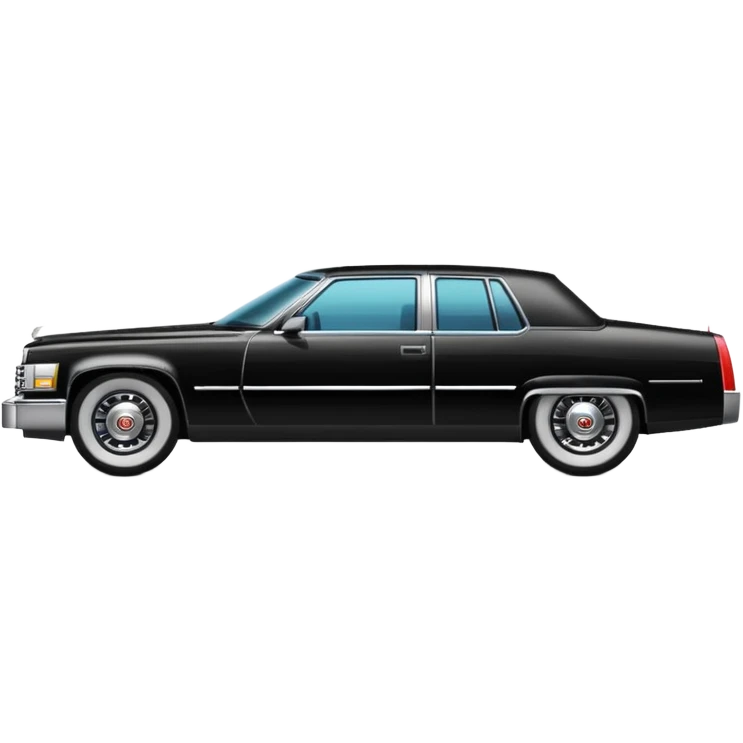 black cadillac in profile emoji