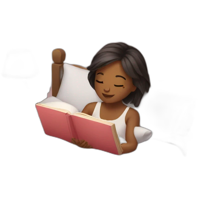 Fille au lit emoji
