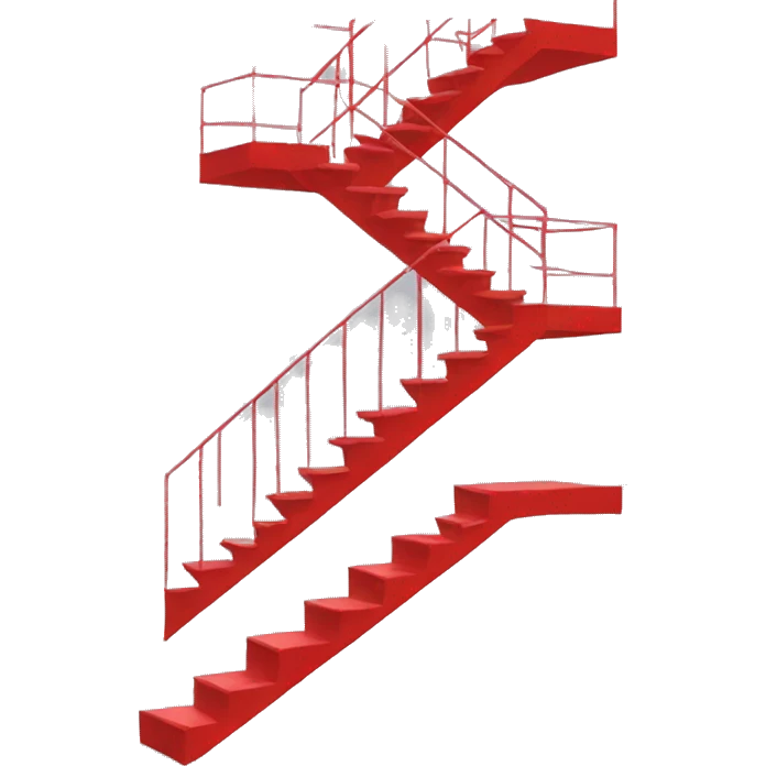 minimal red stairs emoji