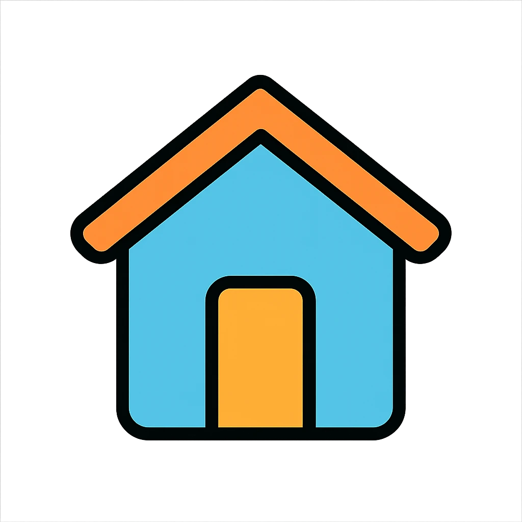Simple house with a roof and door emoji
