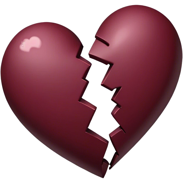 dark Burgundy broken heart emoji