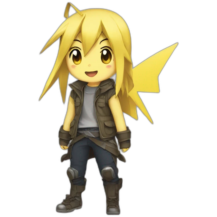 imagine pikachu as that girl from full metal alchemist emoji
