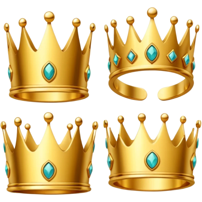 anillos con coronas emoji