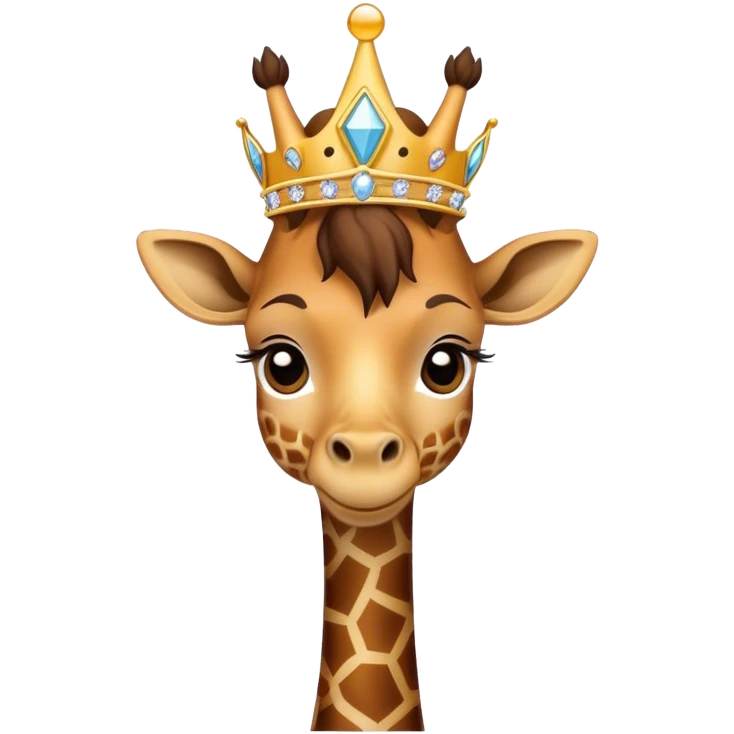 Giraffe with a tiara emoji