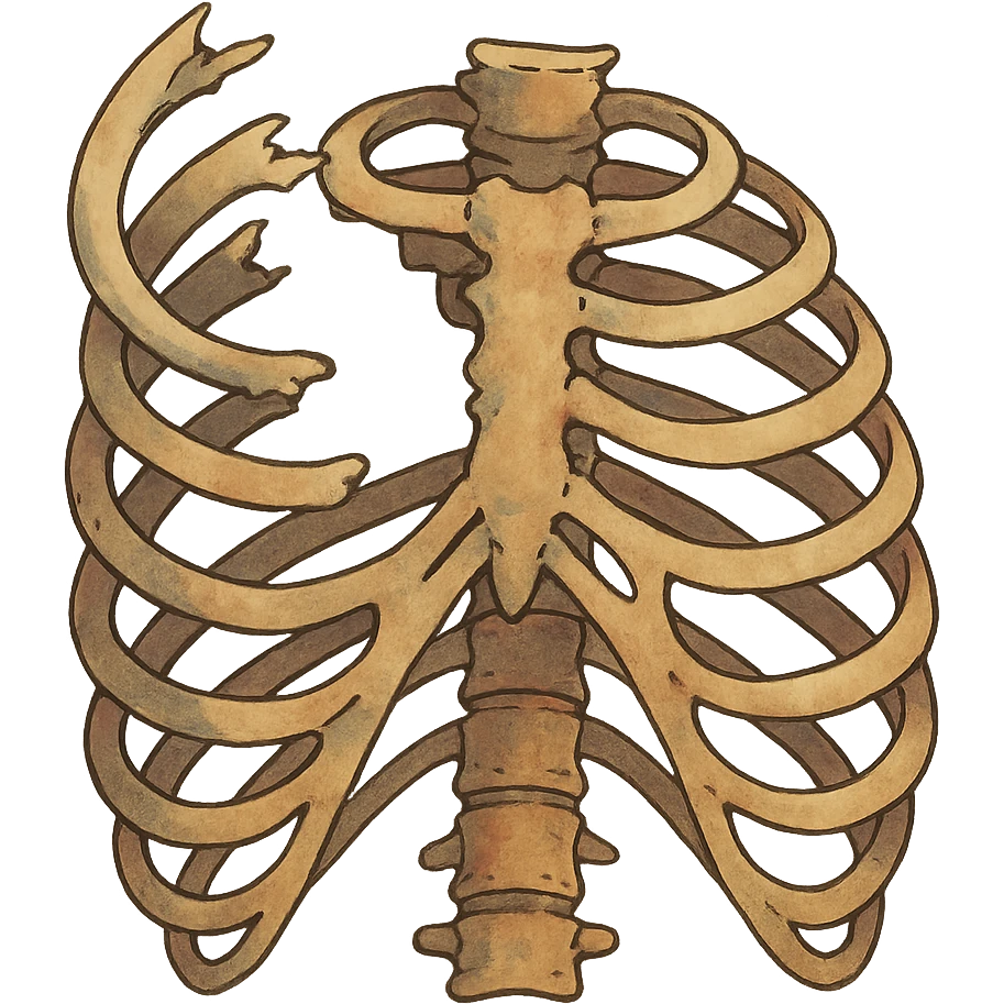 ghibli style broken ribcage emoji