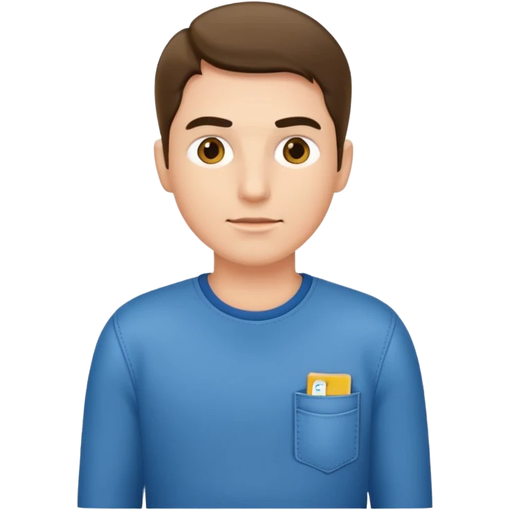 man showing empty pockets emoji