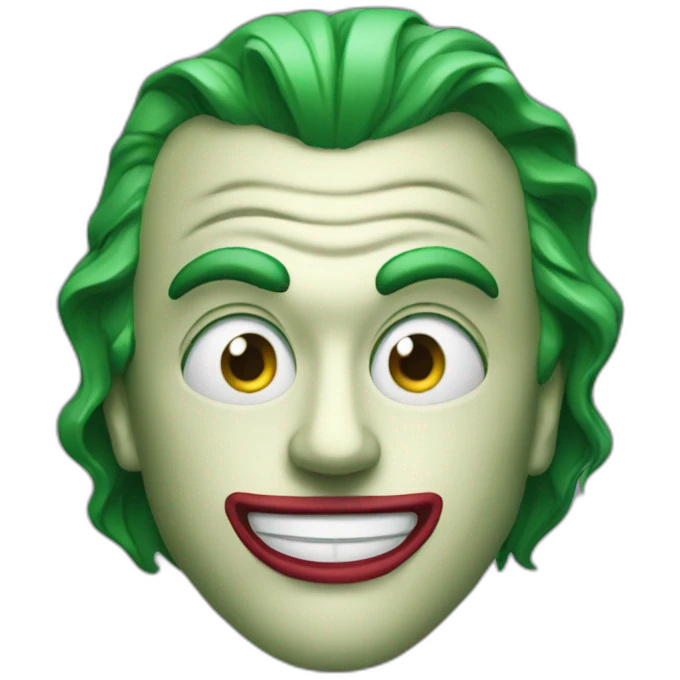 Dollar with face of joker emoji