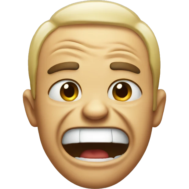 Angry crying while laughing  emoji
