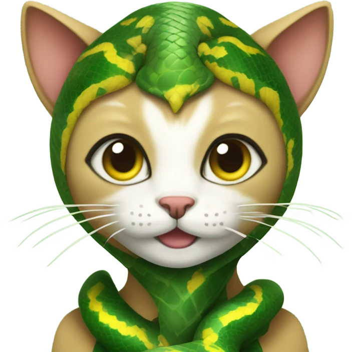 cat in a snake costume emoji