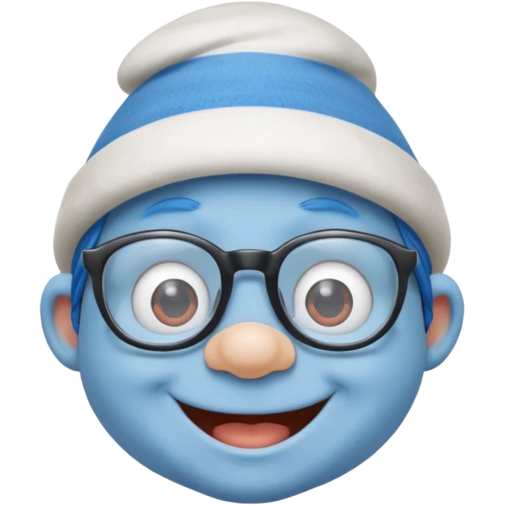 smurf with glasses emoji